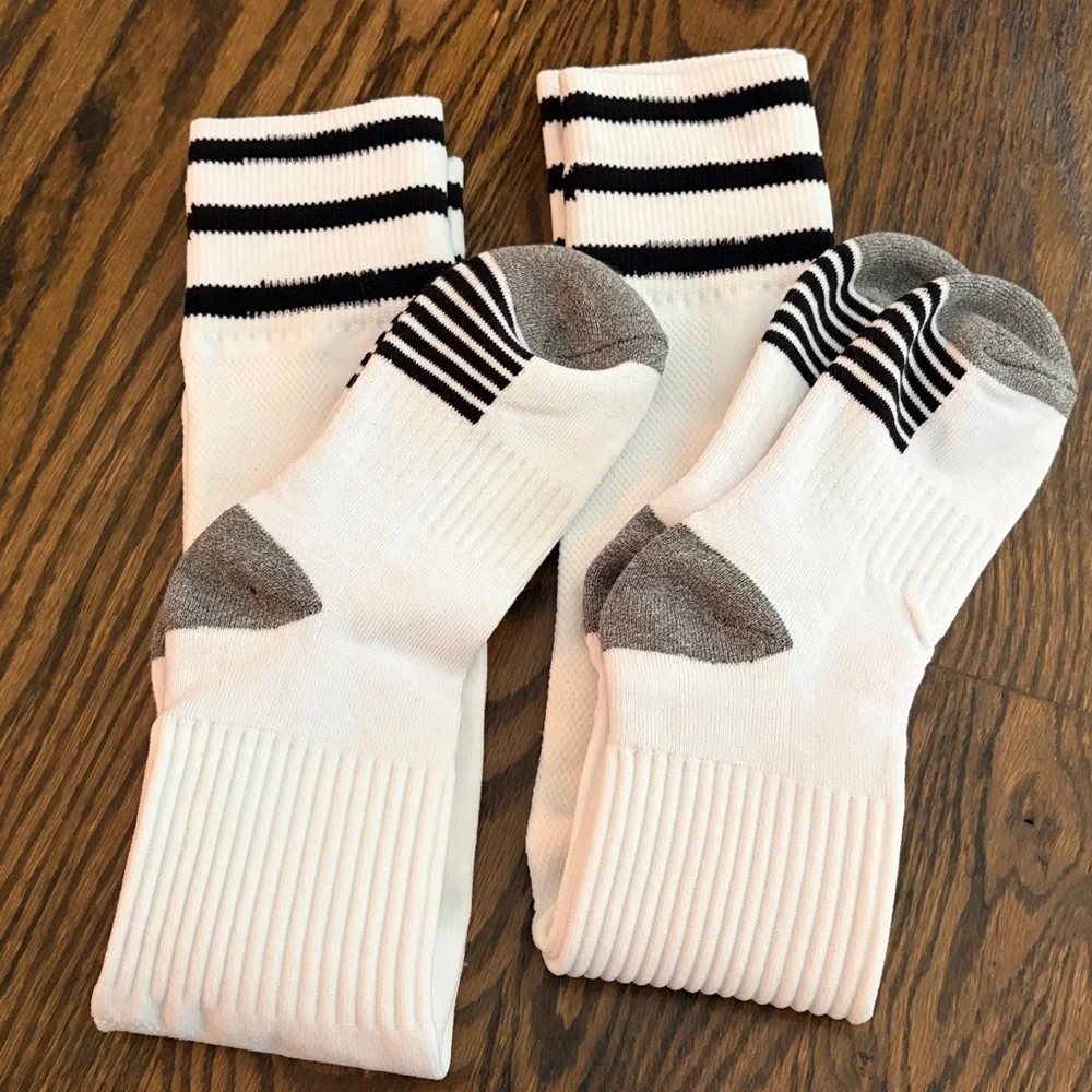 NWOT Knee-High Athletic Socks- youth M 2 pairs